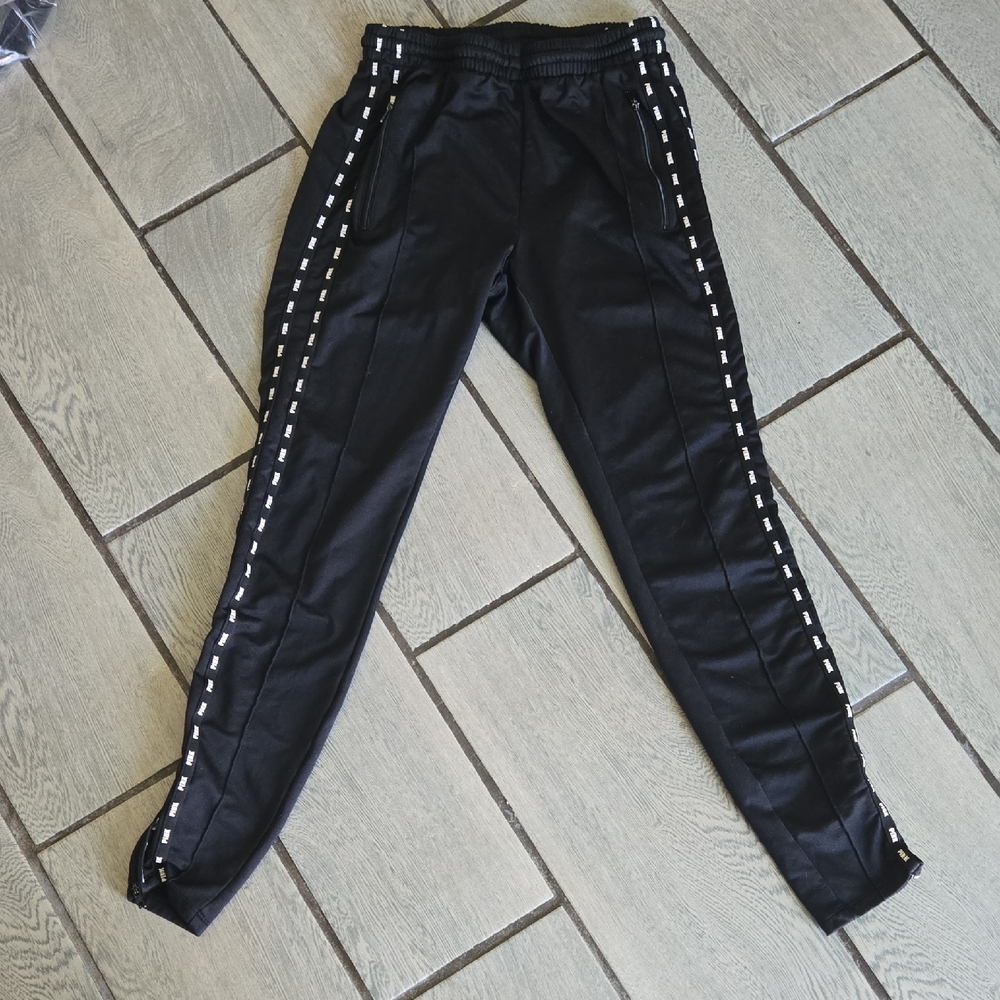 PINK Victoria’s Secret Black Side Stripe Track Pants – Size S act70
